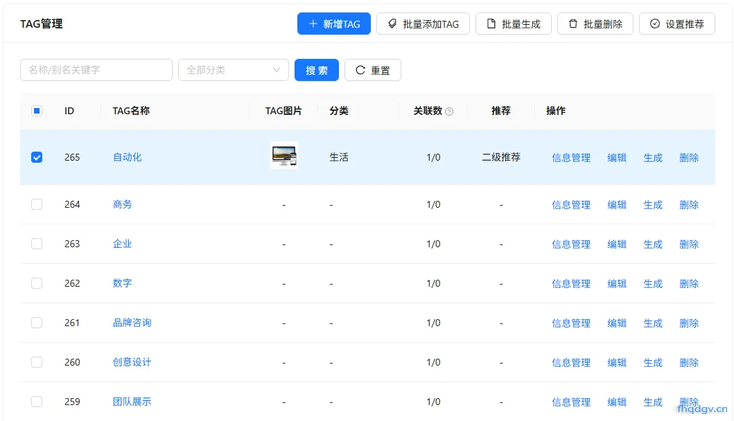 TAG管理